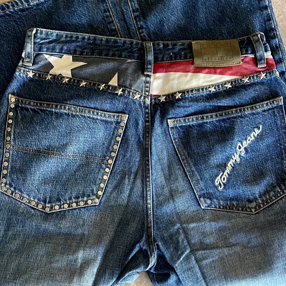 Vintage Tommy Hilfiger, Tommy Jeans American Themed Jeans